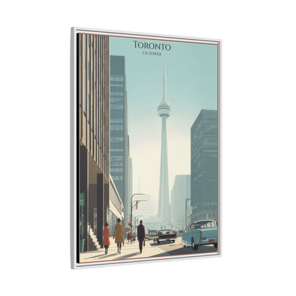 Toronto CN Tower Vintage Travel Poster | Museum-Quality Fine Art Print