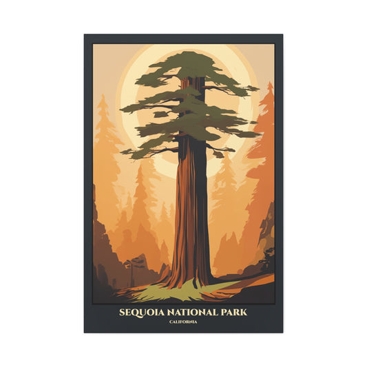 "Sequoia National Park Poster - California Matte Stretched Canvas Wall Art" Matte Canvas, Stretched, 1.25"