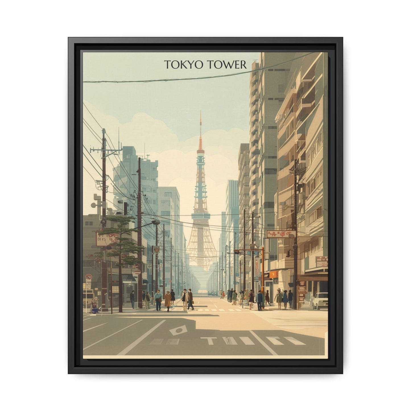 Tokyo Tower Vintage Travel Poster | Museum-Quality Fine Art Print