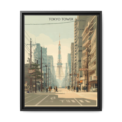 Tokyo Tower Vintage Travel Poster | Museum-Quality Fine Art Print