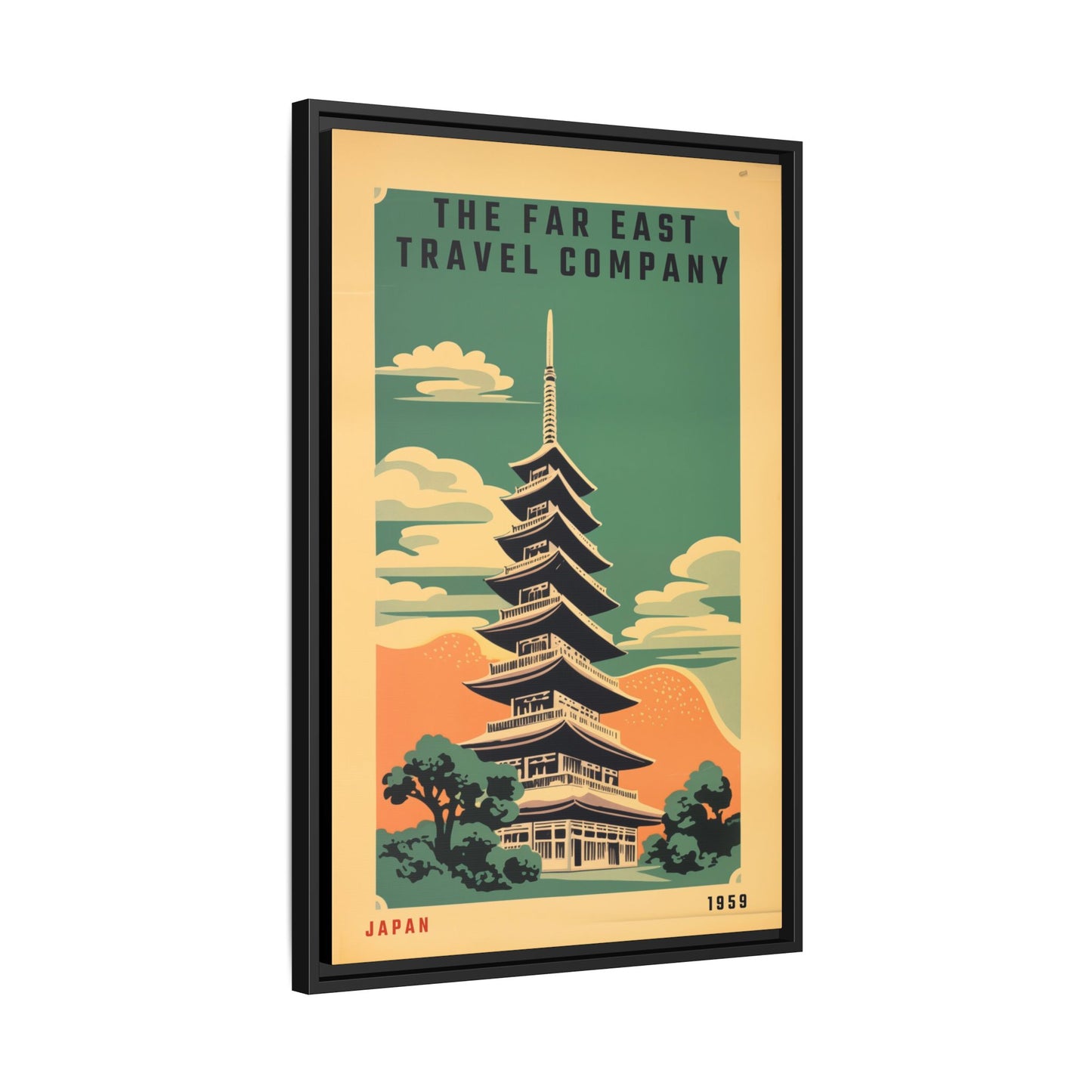Japan Pagoda Vintage Poster | Museum-Quality Fine Art Print