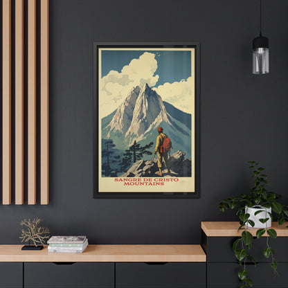 Vintage Colorado Poster - Sangre de Cristo Mountains in Southern Colorado Art Framed Posters