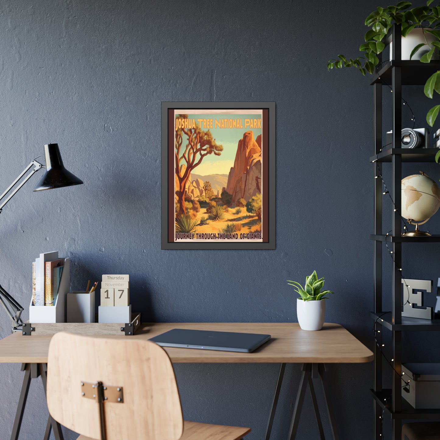 Framed Poster — Joshua Tree National Park Vintage Travel Print
