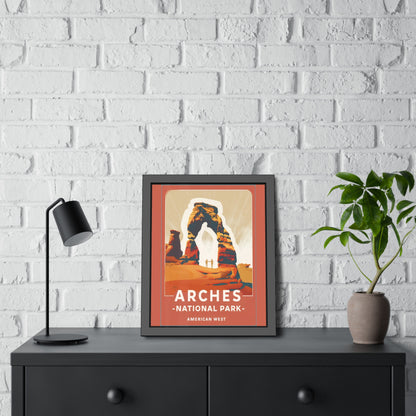Arches National Park Framed Poster — Vintage American West Travel Art
