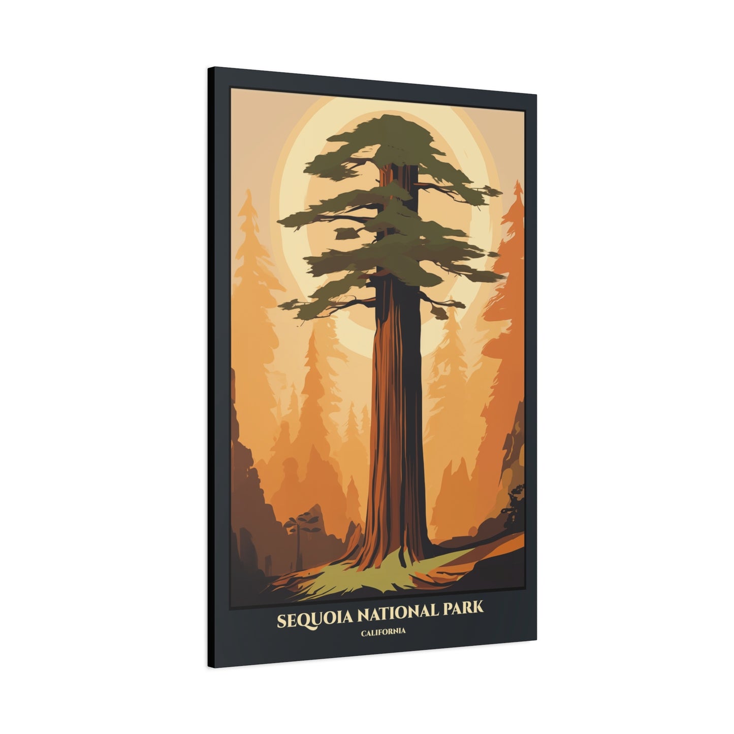 "Sequoia National Park Poster - California Matte Stretched Canvas Wall Art" Matte Canvas, Stretched, 1.25"