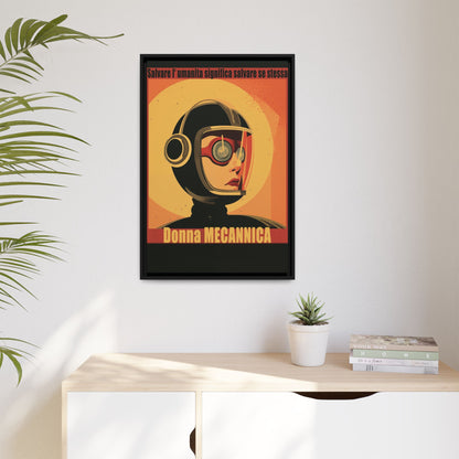 Donna Meccanica Retro Sci-Fi Vintage Poster | Museum-Quality Fine Art Print