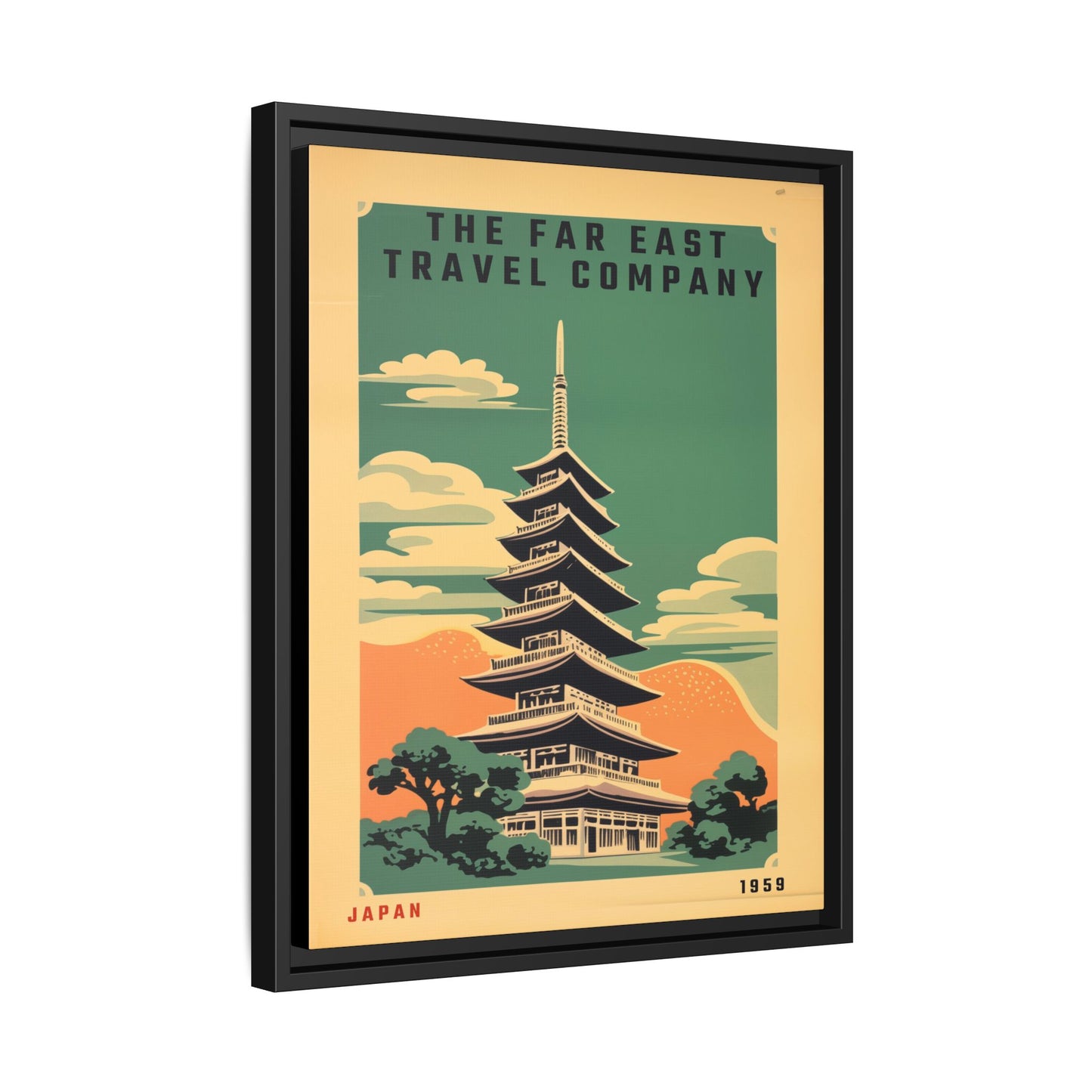 Japan Pagoda Vintage Poster | Museum-Quality Fine Art Print