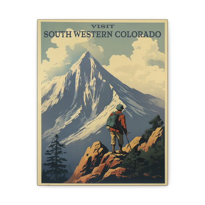 "Visit Southwestern Colorado Poster - Matte Stretched Canvas Wall Art" Matte Canvas, Stretched, 1.25"