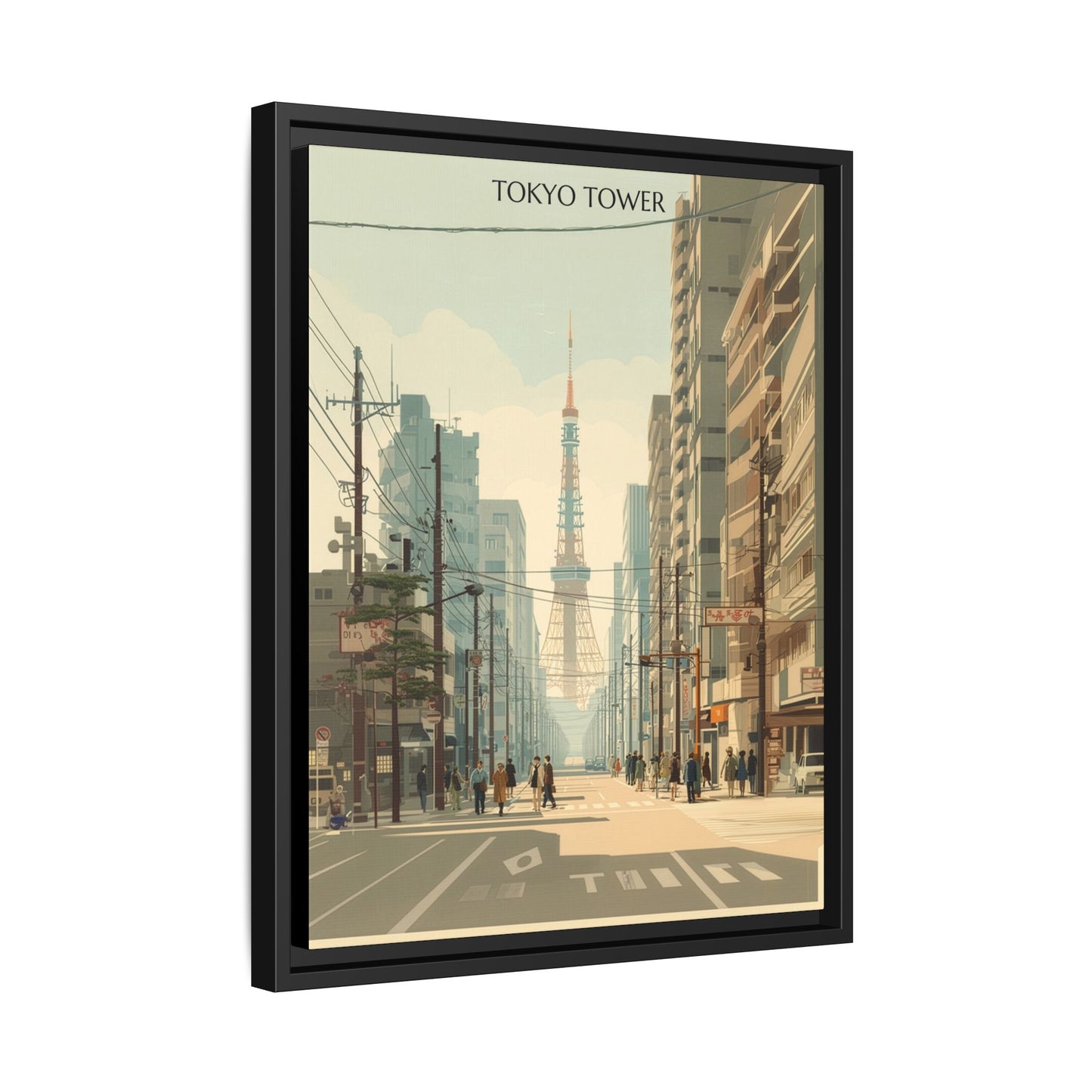Tokyo Tower Vintage Travel Poster | Museum-Quality Fine Art Print