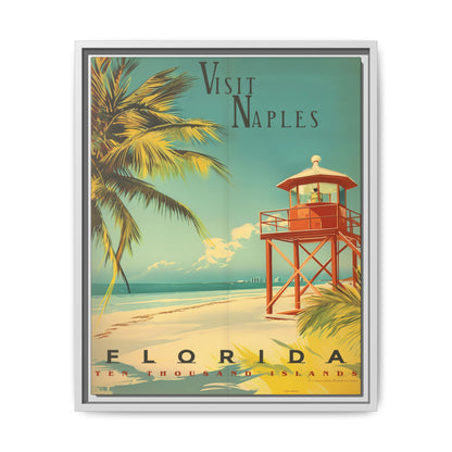 Naples Florida Vintage Beach Poster | Museum-Quality Fine Art Print