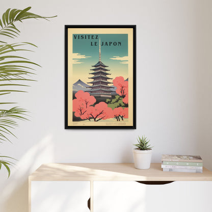 Visitez le Japon Japanese Travel Vintage Poster | Museum-Quality Fine Art Print