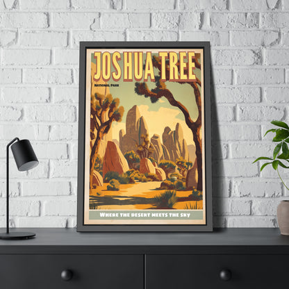 Joshua Tree Framed Poster - Vintage National Park Travel Print