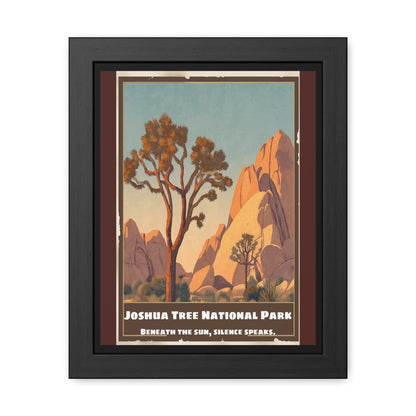 Joshua Tree National Park Framed Poster — Vintage Desert Travel Art Print_M
