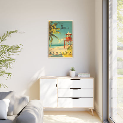 Naples Florida Vintage Beach Poster | Museum-Quality Fine Art Print
