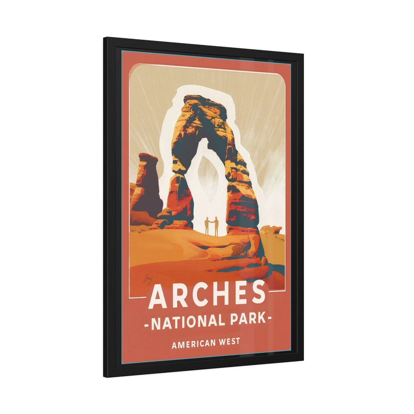 Arches National Park Framed Poster — Vintage American West Travel Art