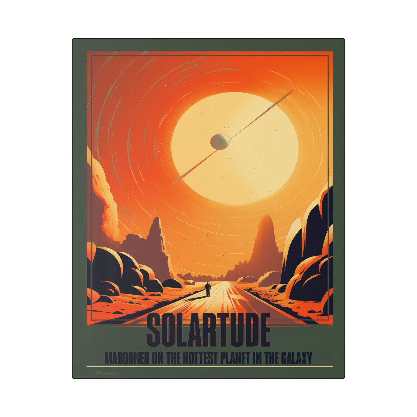 "Solartude - Retro Sci-Fi Wall Art on Classic Stretched Canvas"