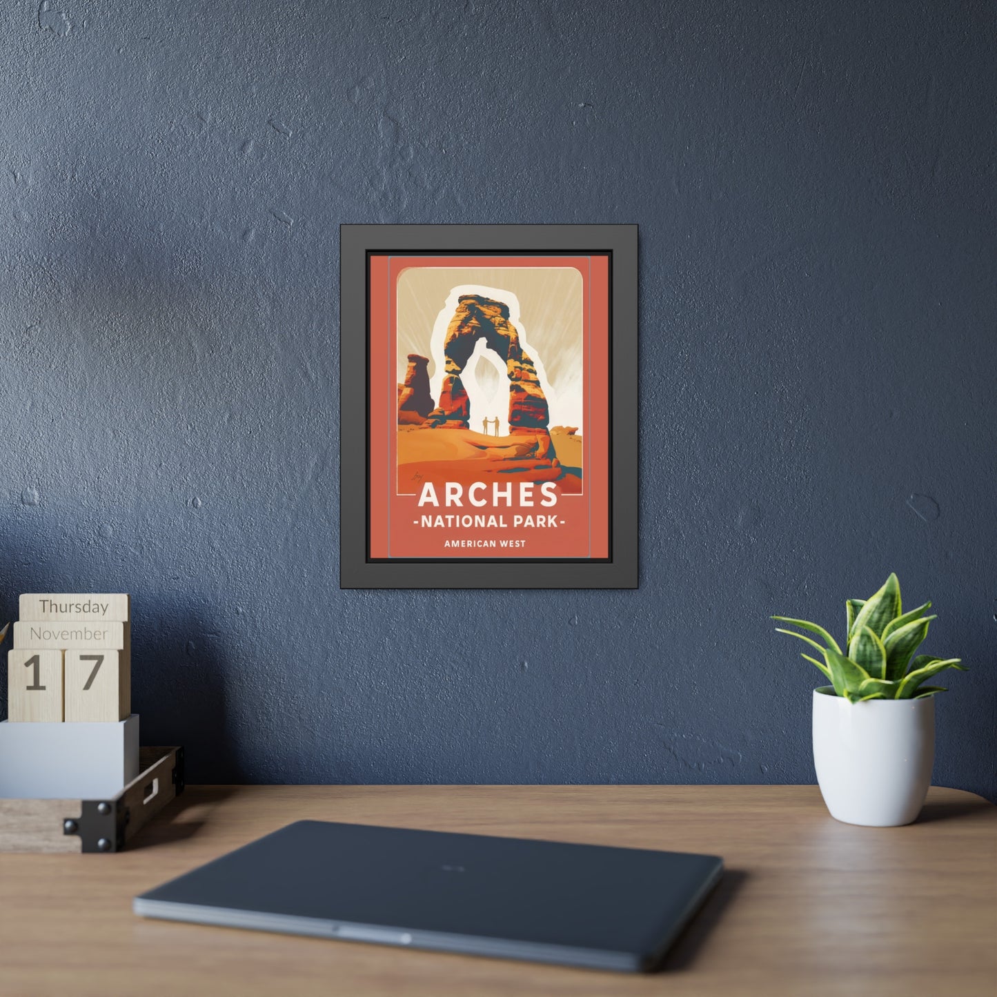 Arches National Park Framed Poster — Vintage American West Travel Art