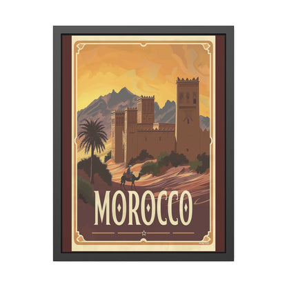 Morocco Vintage Travel Poster — Framed Paper Poster