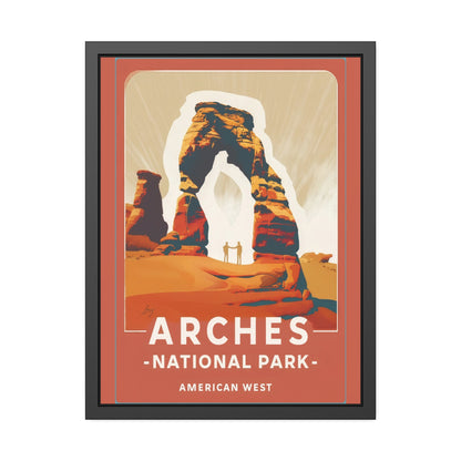 Arches National Park Framed Poster — Vintage American West Travel Art