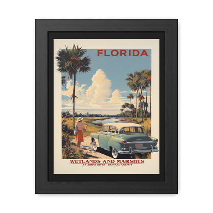 Retro Florida Wetlands Vintage Wall Art - St. Johns River