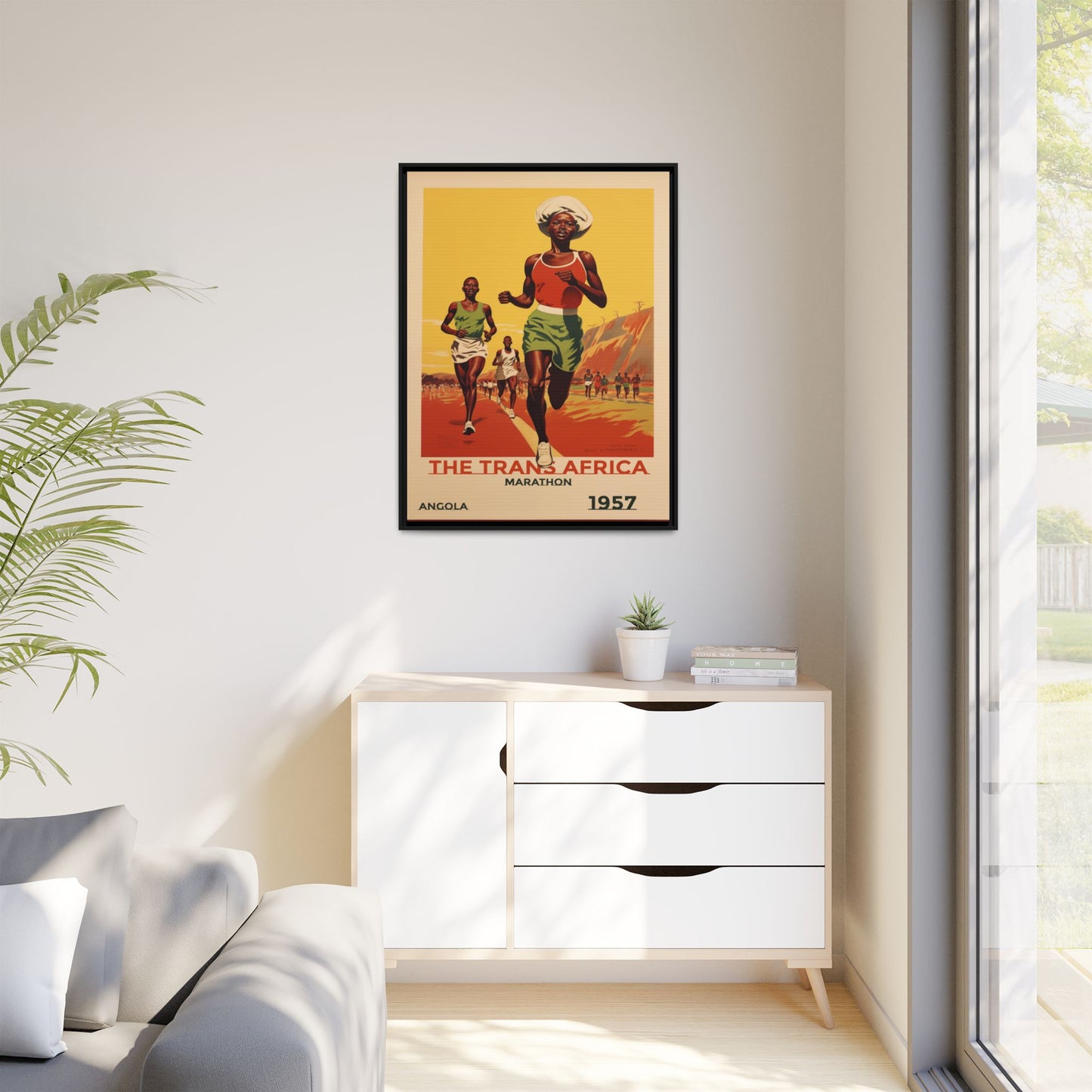 Trans-Africa Marathon 1957 Vintage Poster | Fine Art Print