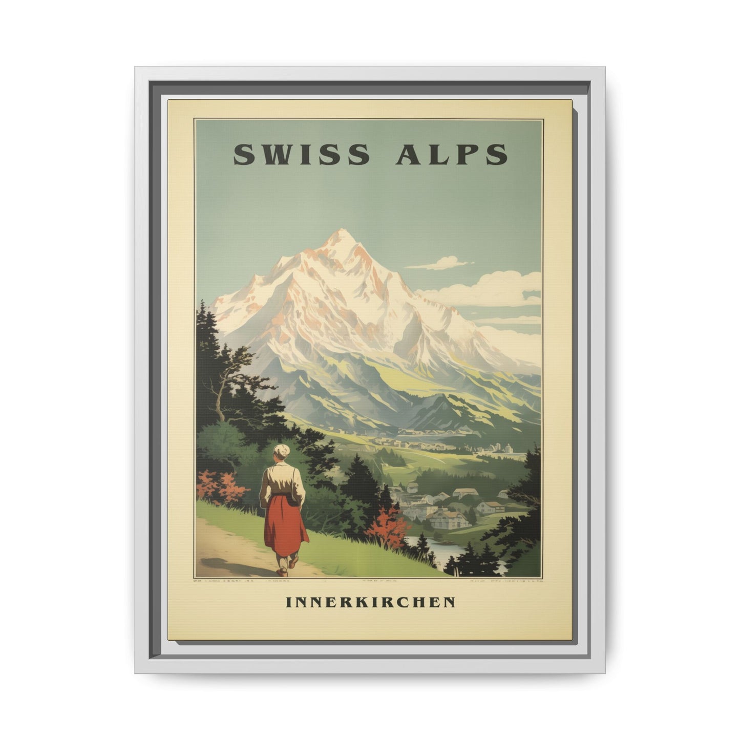 Swiss Alps Vintage Travel Poster | Fine Art Print