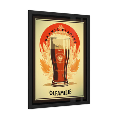 Vintage Beer Poster - Gammel Verdens Ølfamilie (Old World Beer Family) Art Print (Danish Language) Framed Posters