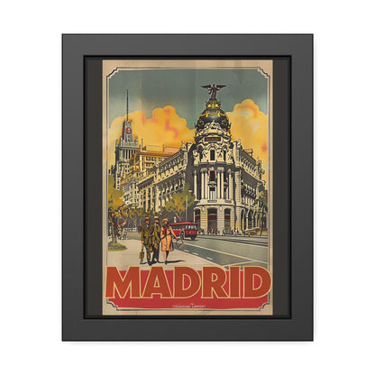 Madrid Vintage Travel Poster — Framed Paper Poster