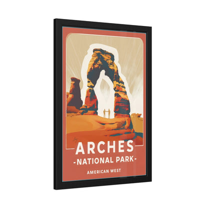 Arches National Park Framed Poster — Vintage American West Travel Art