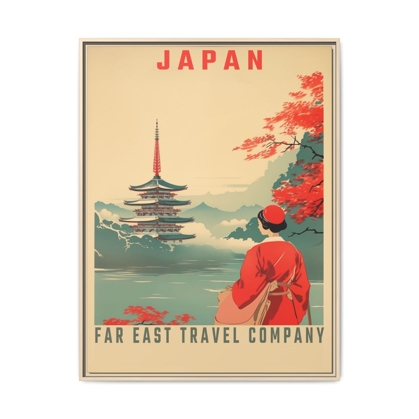 Japan Far East Travel Company Vintage Poster | Museum-Quality Fine Art Print