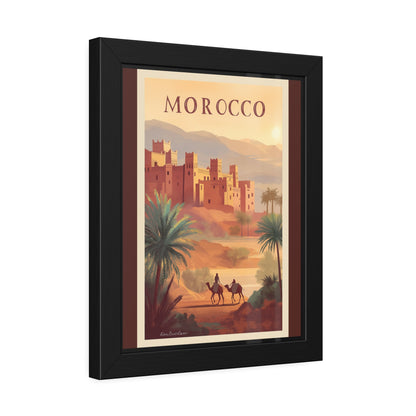 Morocco Vintage Travel Poster Framed Print