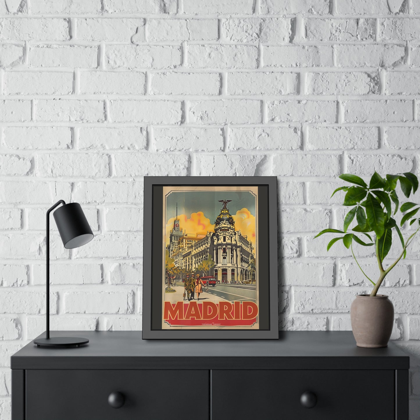 Madrid Vintage Travel Poster — Framed Paper Poster