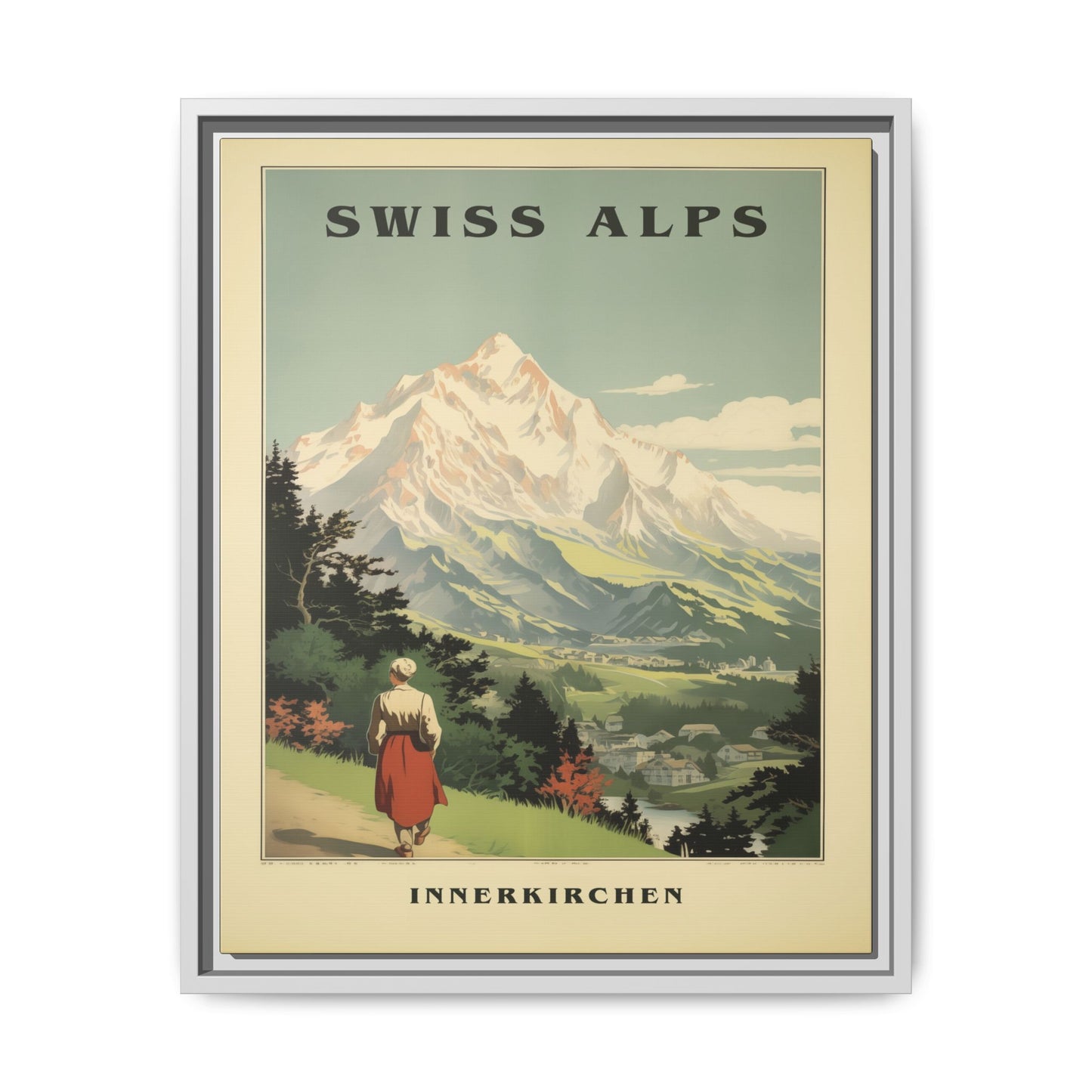 Swiss Alps Vintage Travel Poster | Fine Art Print