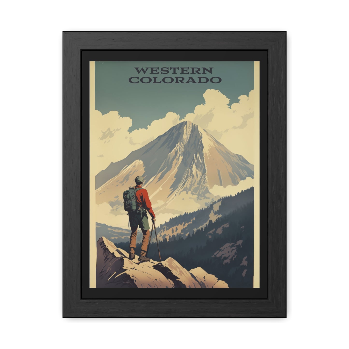 Vintage Colorado Travel Poster - Western Colorado Mountain Exploration Art Framed Posters