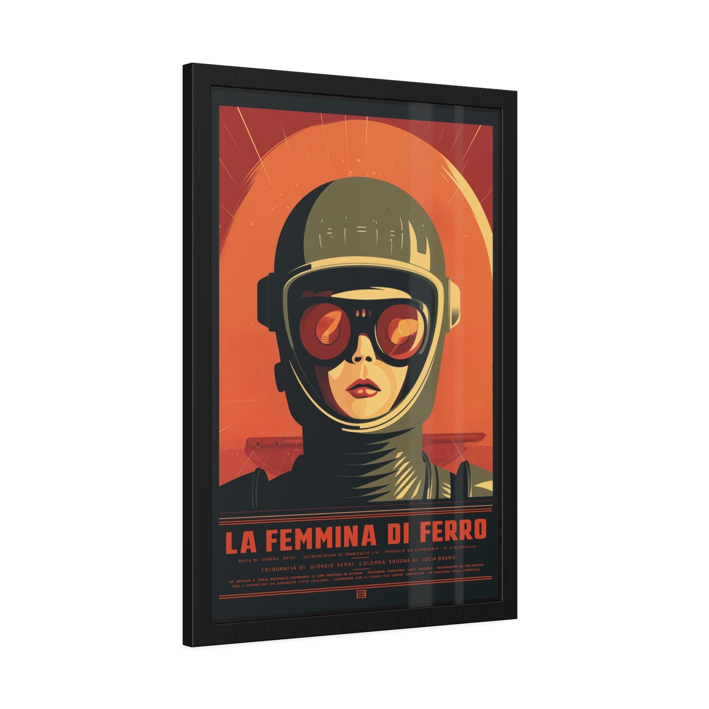 Framed Poster — La Femmina di Ferro Retro Sci‑Fi Art Print