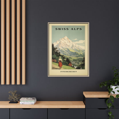 Swiss Alps Vintage Travel Poster | Fine Art Print