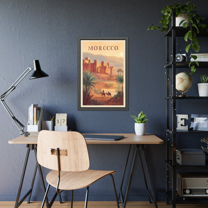 Morocco Vintage Travel Poster Framed Print