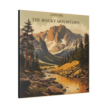 "Explore The Rocky Mountains Canvas - Matte Stretched Wall Art" Matte Canvas, Stretched, 1.25"