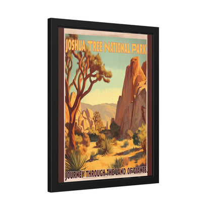 Framed Poster — Joshua Tree National Park Vintage Travel Print