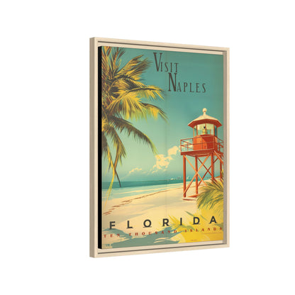 Naples Florida Vintage Beach Poster | Museum-Quality Fine Art Print