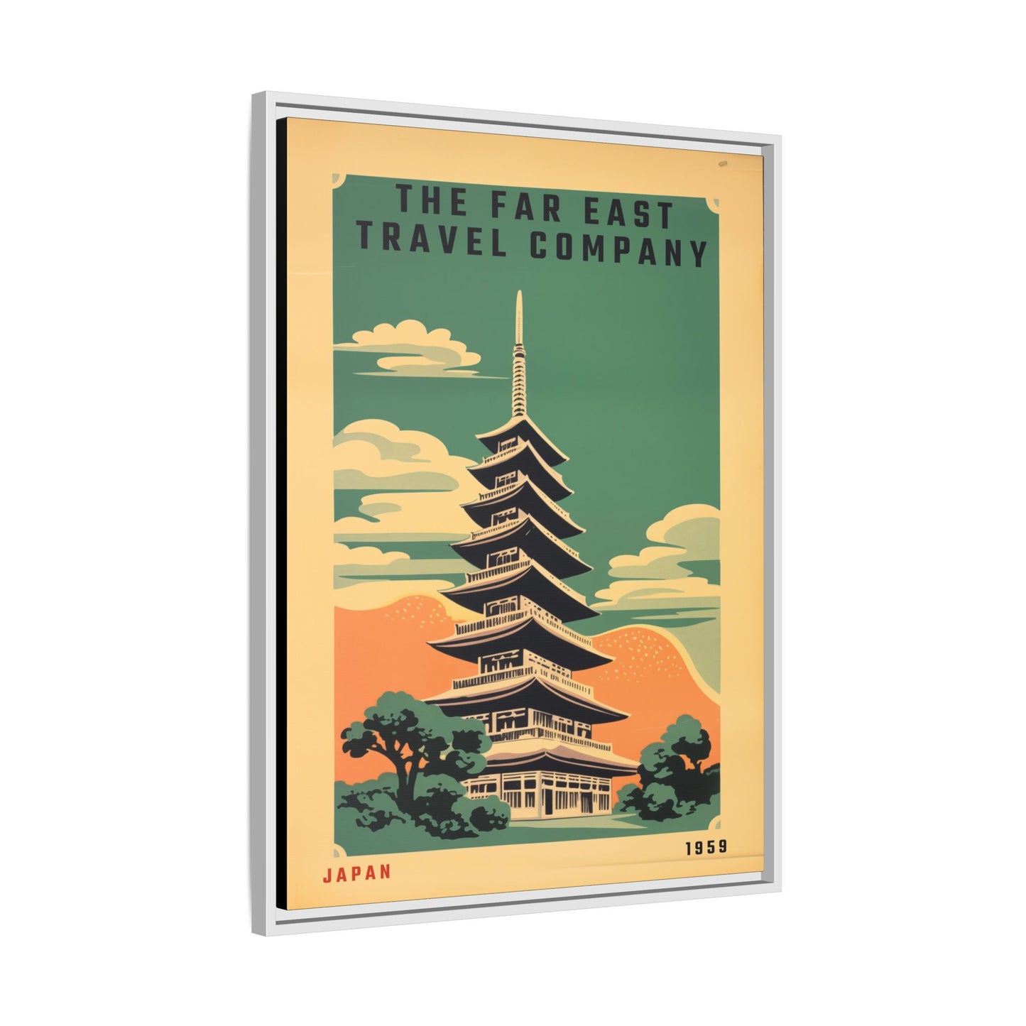 Japan Pagoda Vintage Poster | Museum-Quality Fine Art Print
