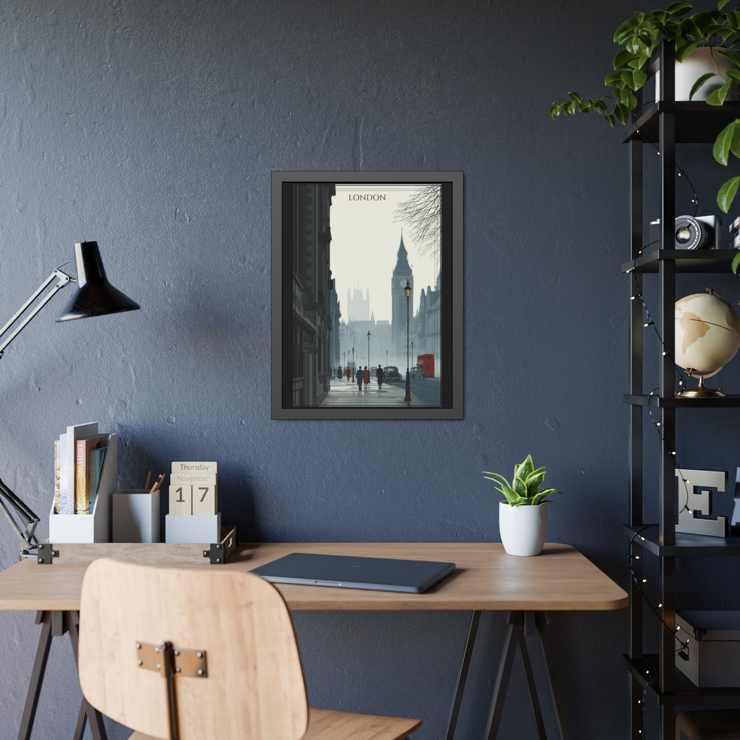 London Vintage Street Framed Poster