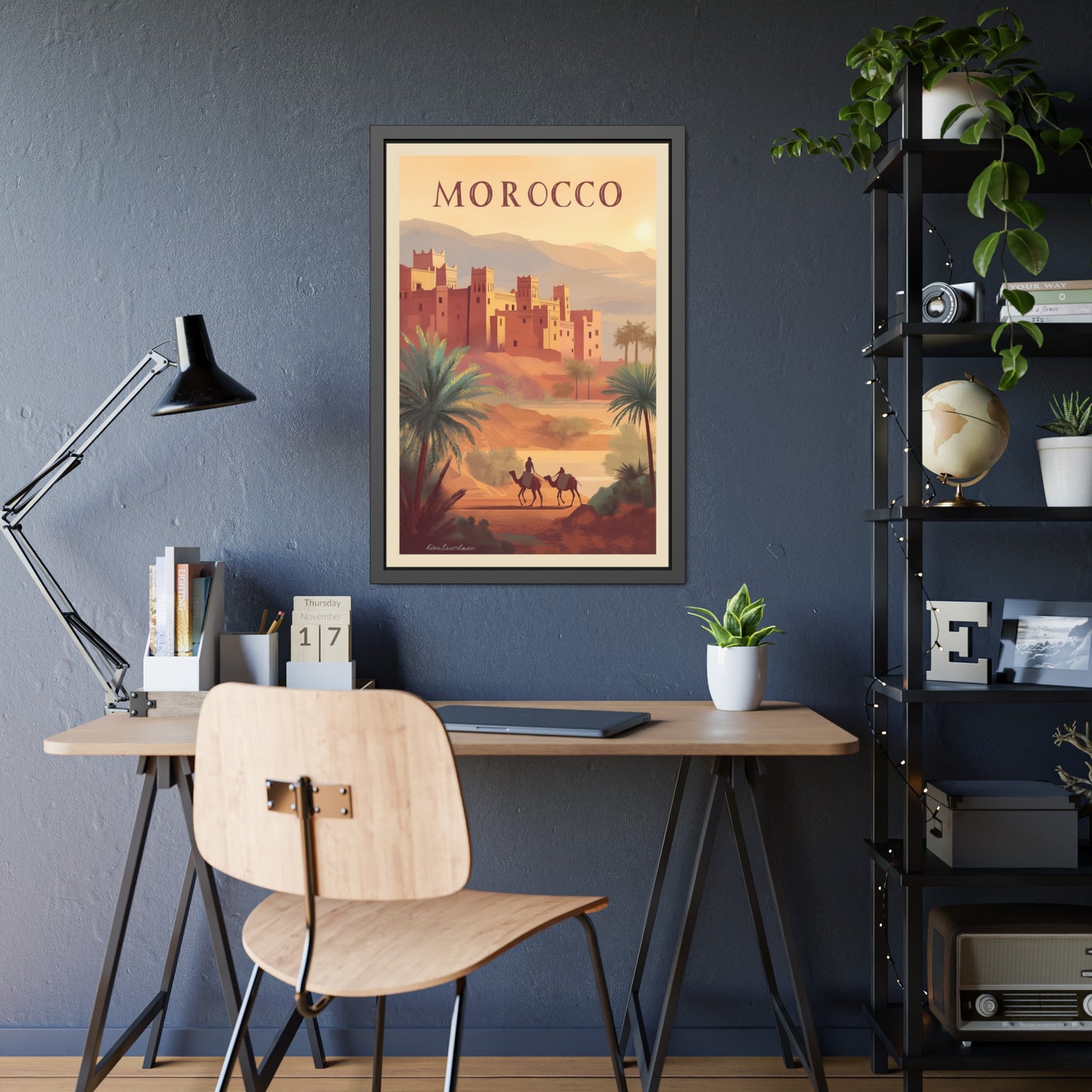 Morocco Vintage Travel Poster Framed Print