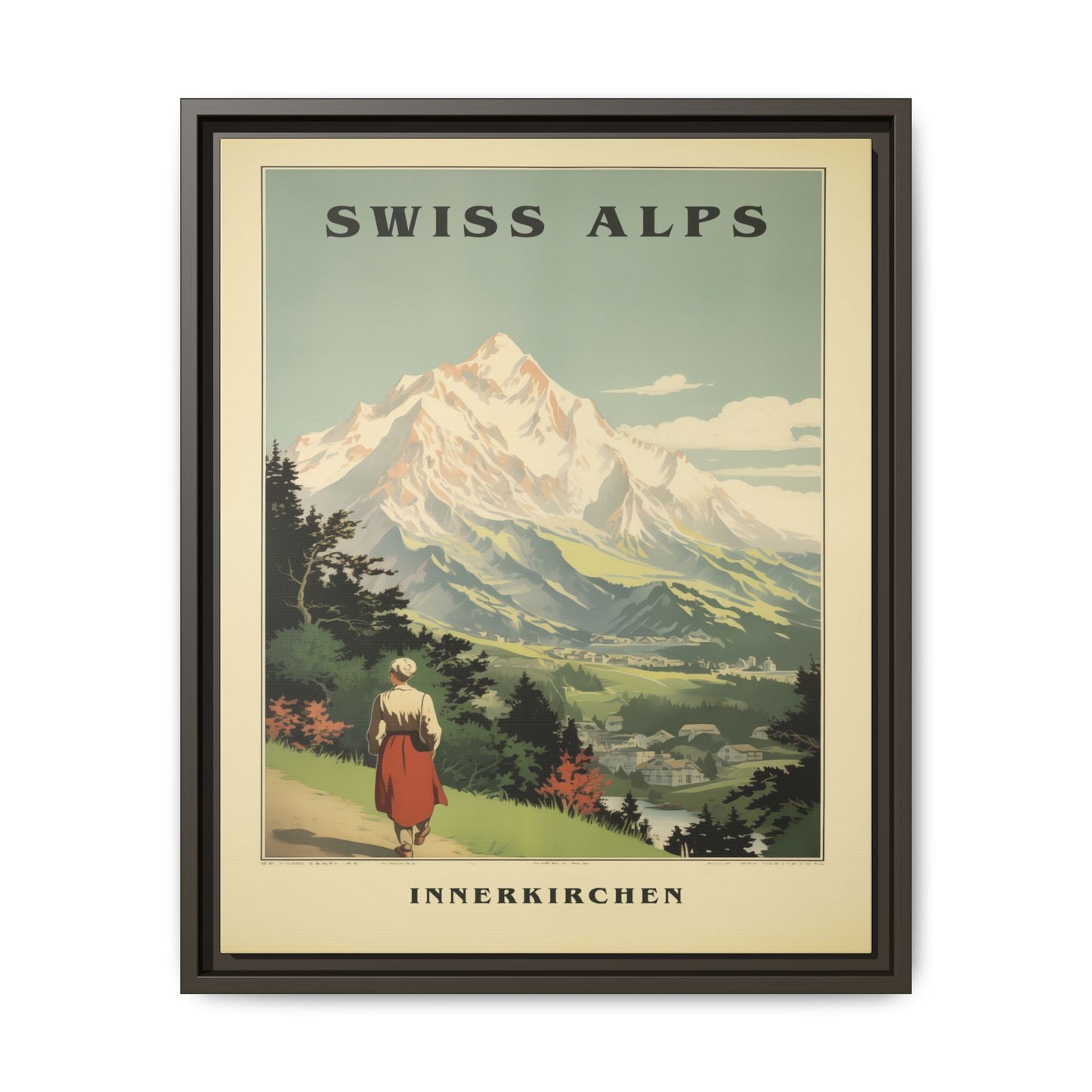 Swiss Alps Vintage Travel Poster | Fine Art Print