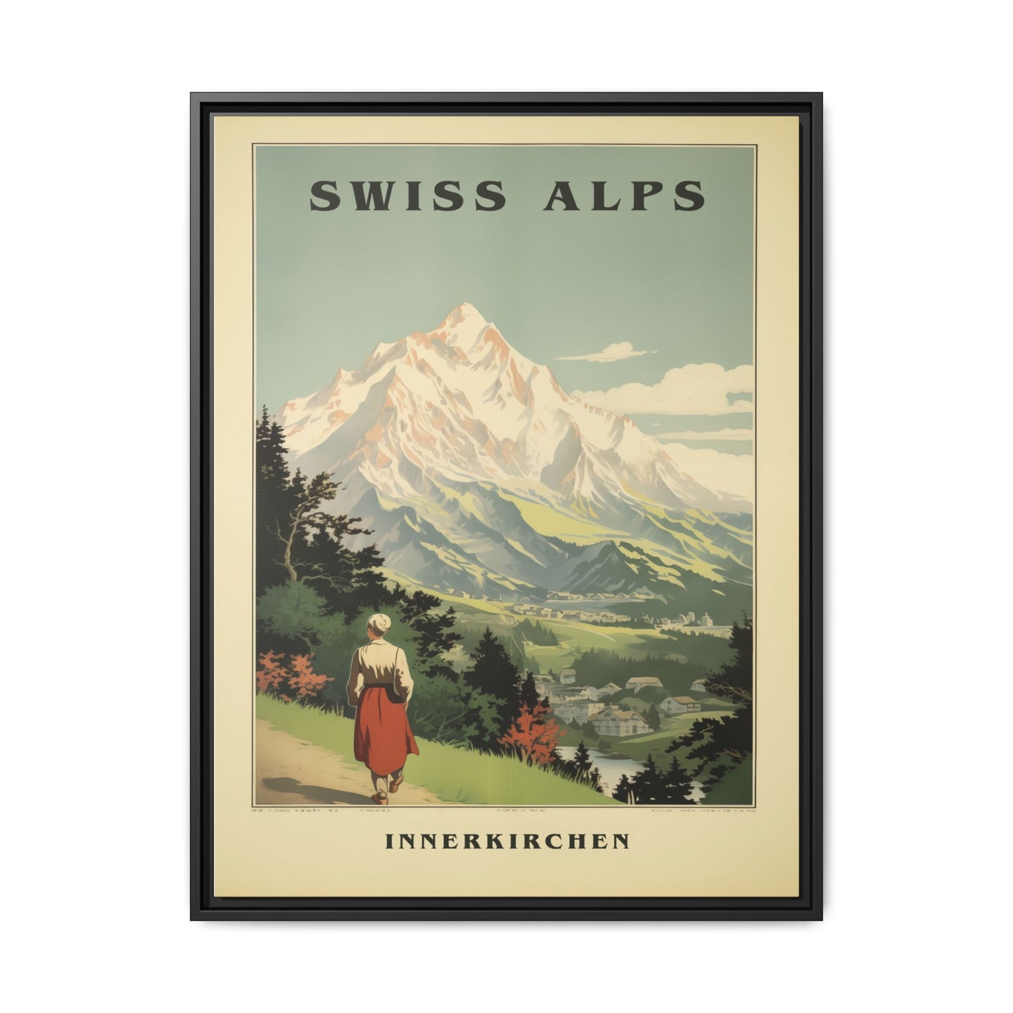 Swiss Alps Vintage Travel Poster | Fine Art Print