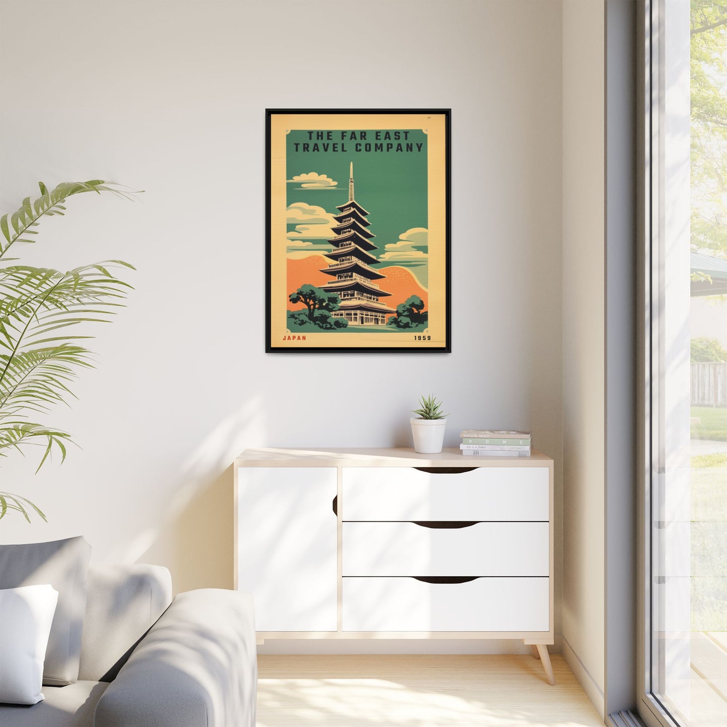 Japan Pagoda Vintage Poster | Museum-Quality Fine Art Print