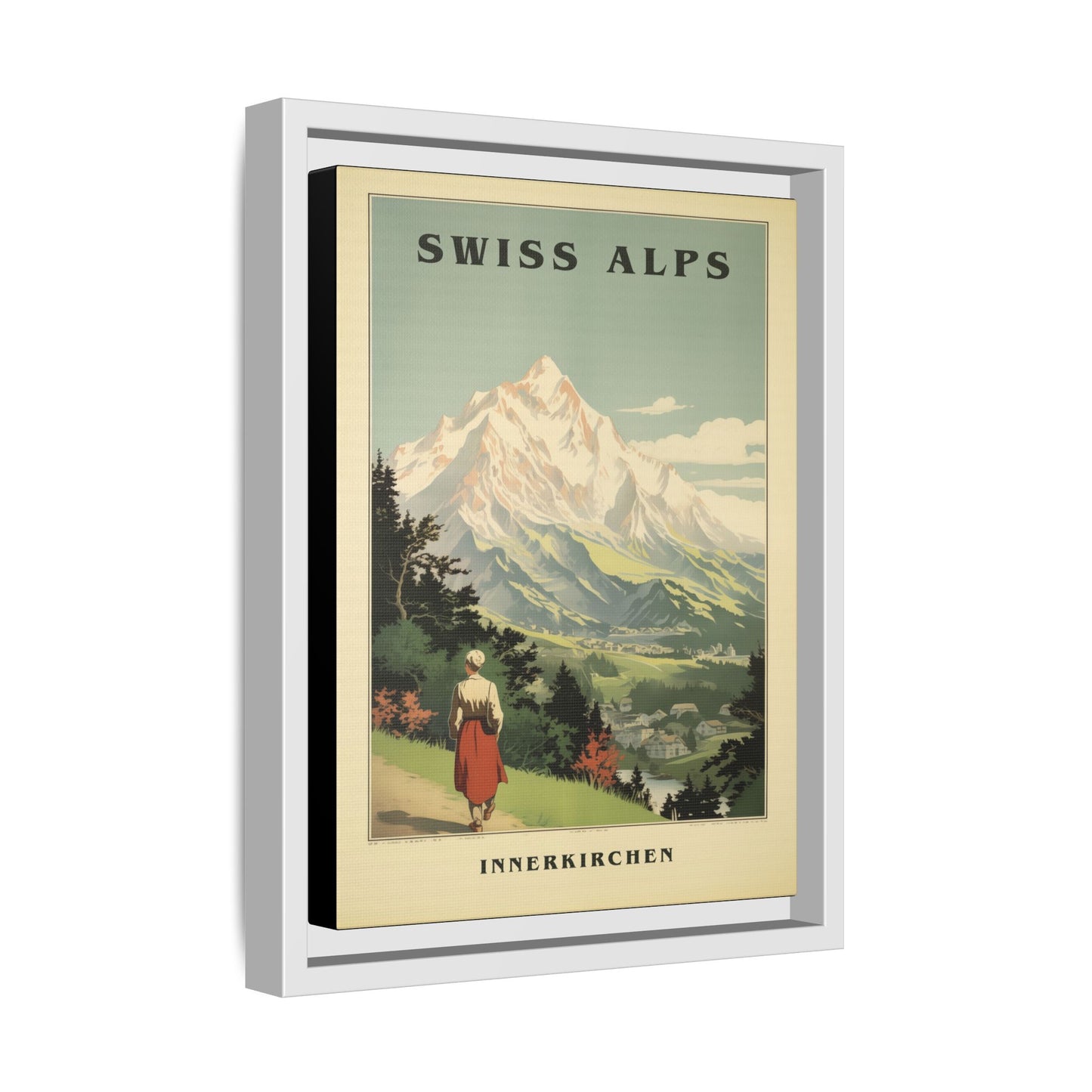 Swiss Alps Vintage Travel Poster | Fine Art Print