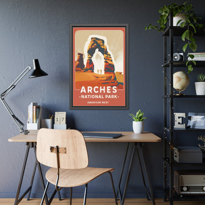 Arches National Park Framed Poster — Vintage American West Travel Art