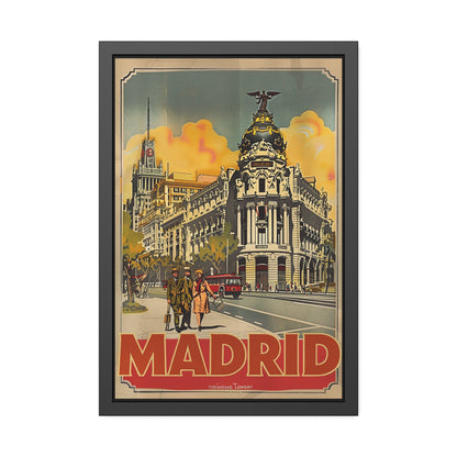 Madrid Vintage Travel Poster — Framed Paper Poster