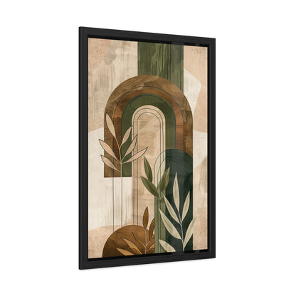 Boho Framed Poster | Earthy Abstract Wall Art Print, Modern Bohemian Décor & Gift for Nature Lovers